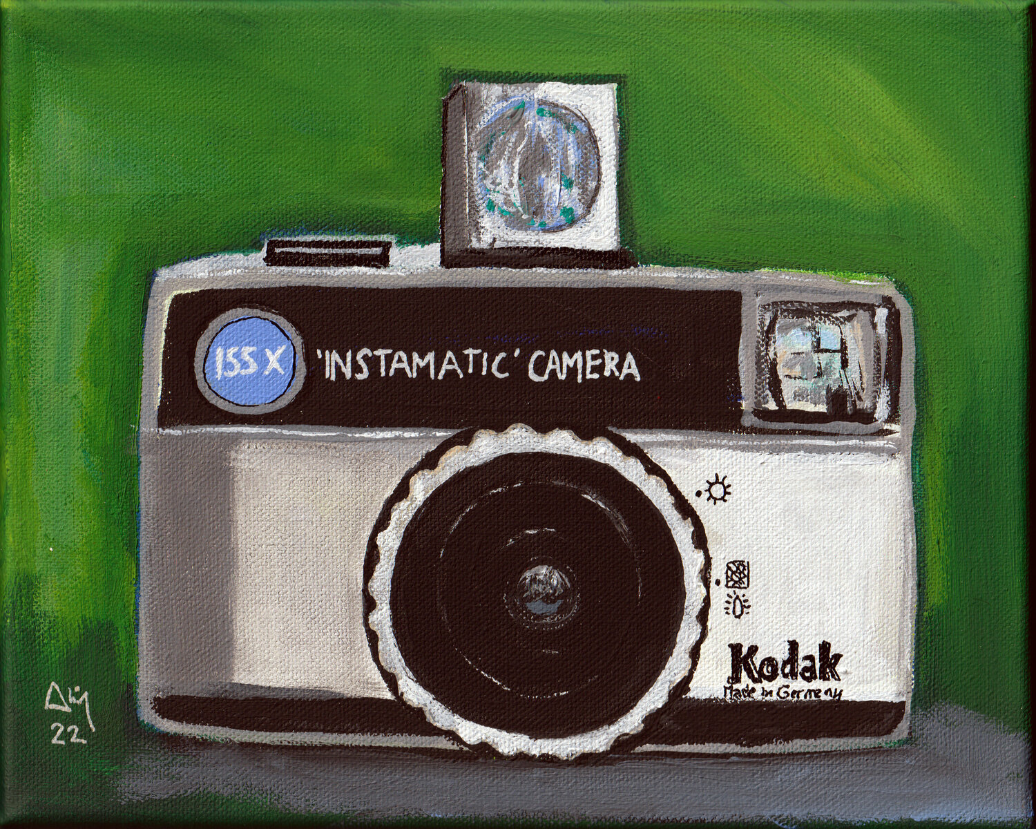 21st Century Still Life: The Polaroid 600 MTV Instant Film Camera de Steve  White (2023) : Peinture Acrylique sur Lin - SINGULART