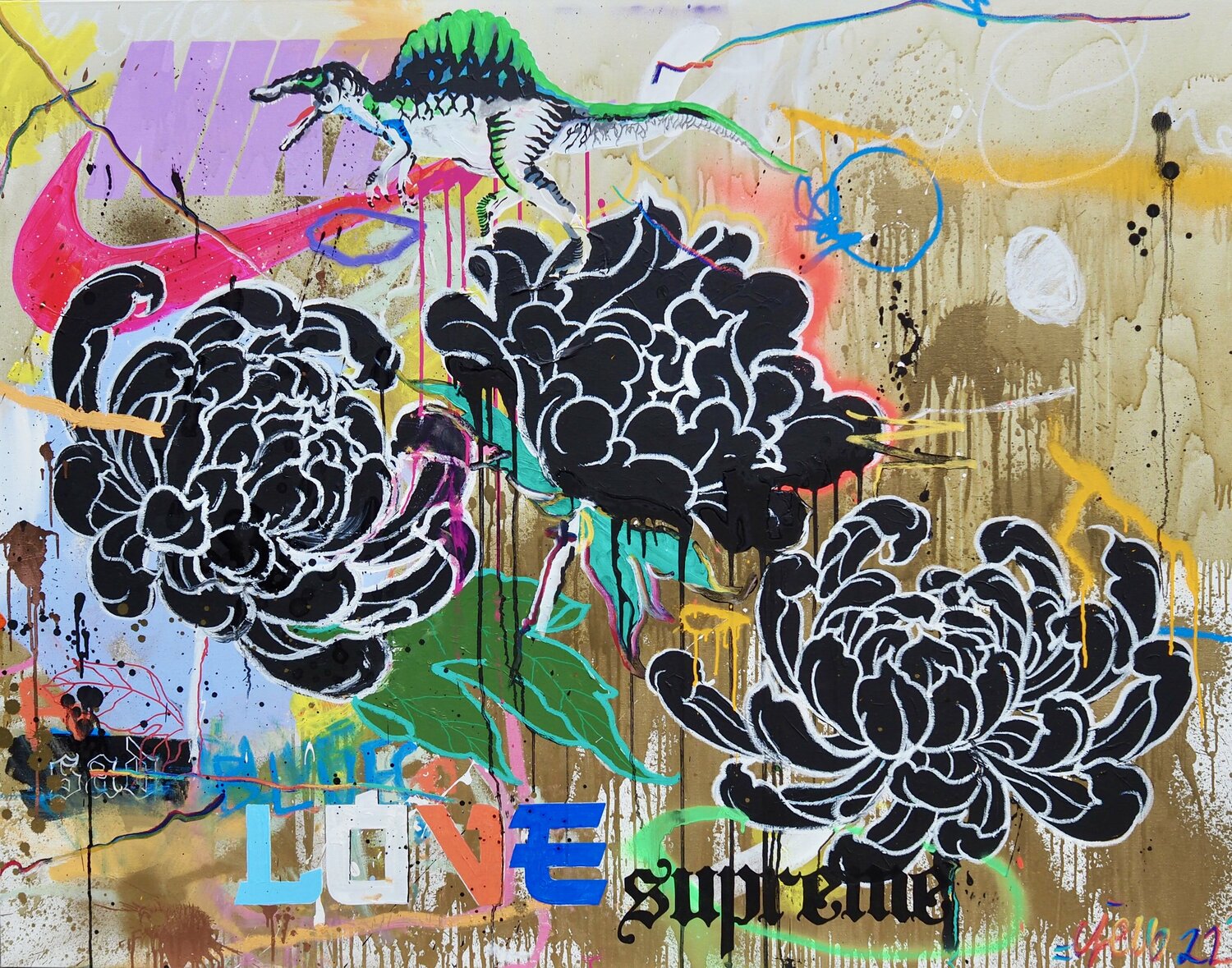 Ape Supreme by Michel Acosta Perez (2022) : Painting Acrylic, Graffiti on  Canvas - SINGULART
