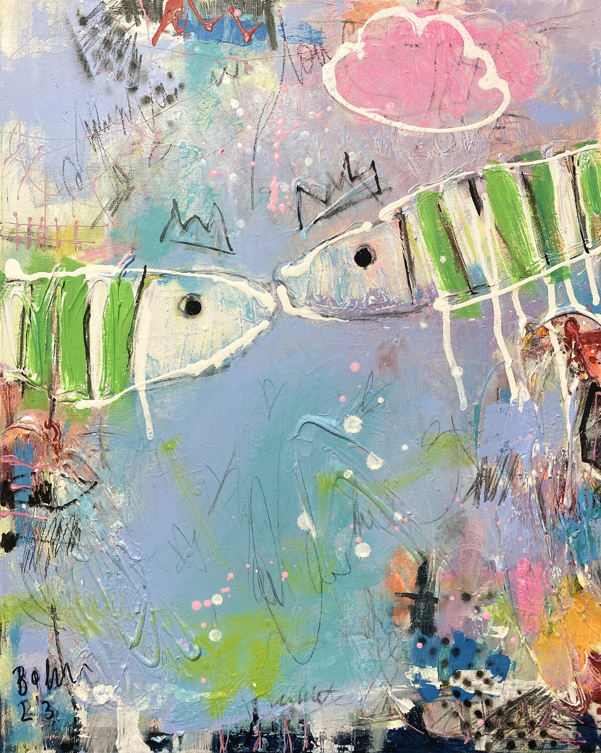 原画　タコ　S3　動物画　絵画　アクリル画　現代アート　細密画 原画 鳥 一点物 絵 絵画 動物画 肉筆画 アクリル画 現代アート