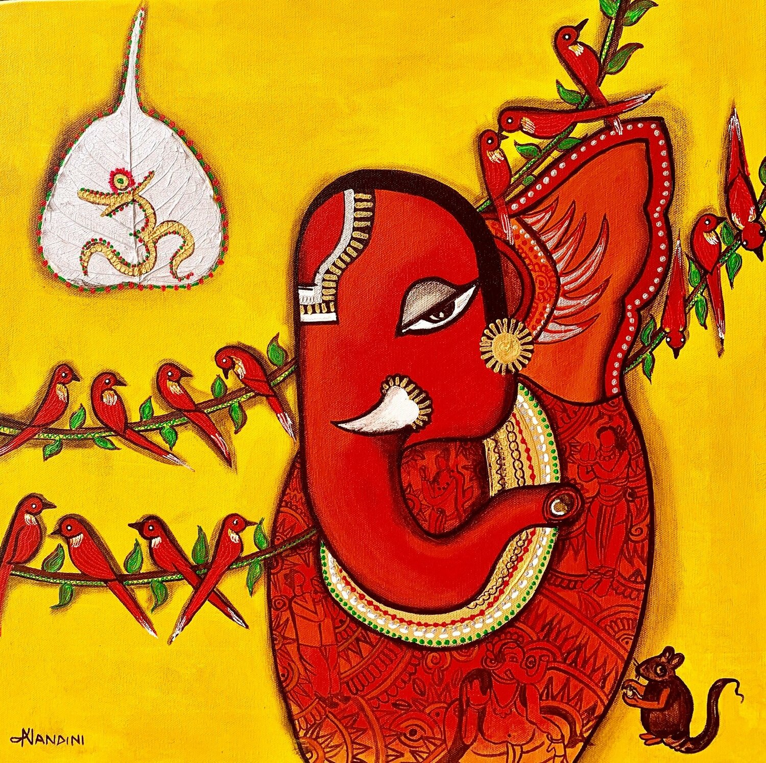 Modern Art - Omkara Ganpati - Ganesha Painting Collection - Art Prints by  Raghuraman | Buy Posters, Frames, Canvas & Digital Art Prints | Small,  Compact, Medium and Large Variants