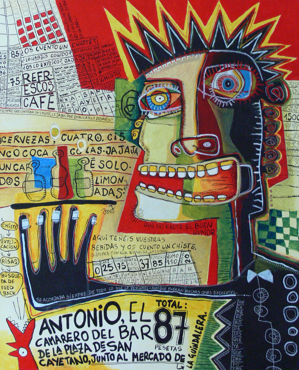 Desperado (Antonio Banderas) - Lorette C. Luzajic - Acrylic, Collage on  Canvas