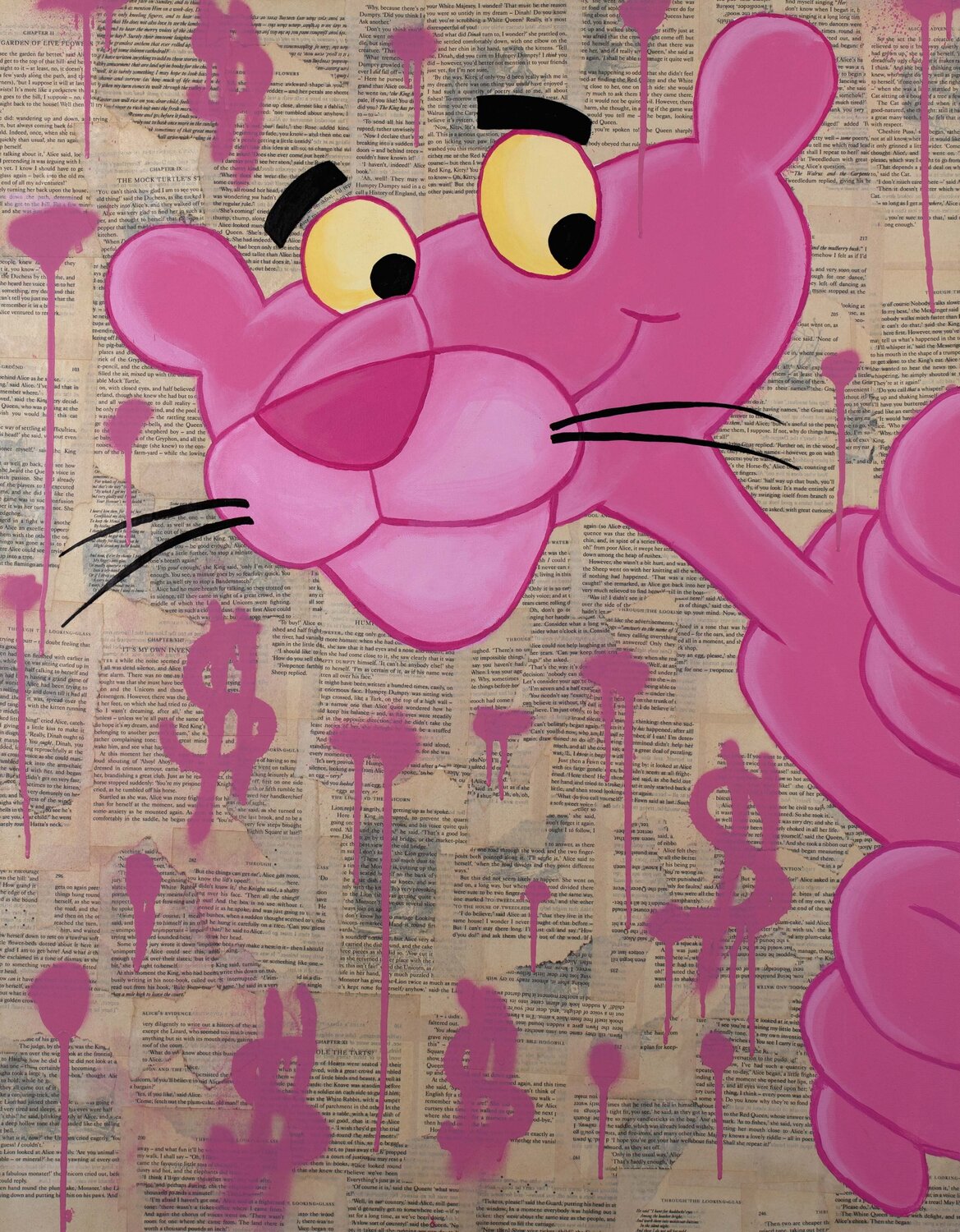 Road to Success This Way ft. Pink Panther - Carlos Pun - Acrylic on Canvas