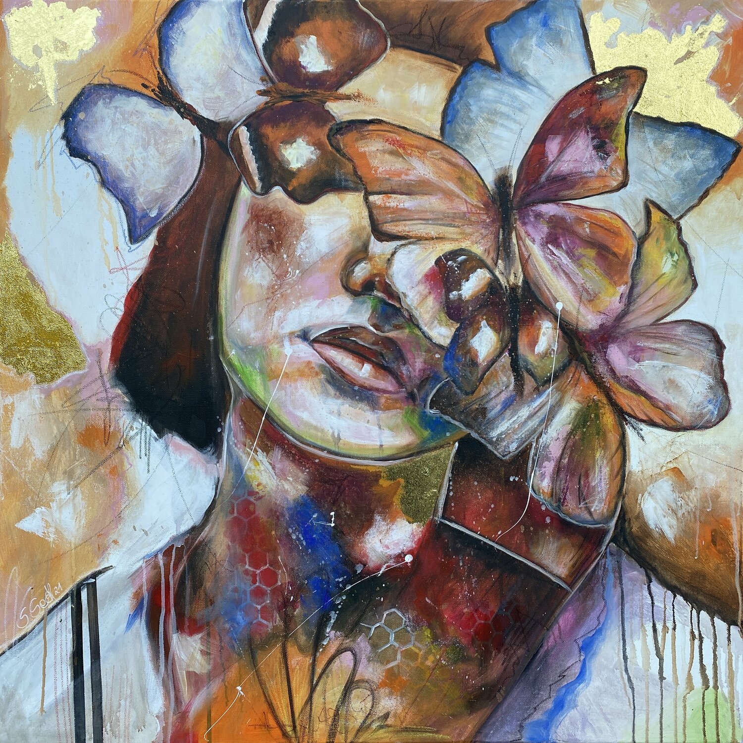 金箔絵画販売 : 現代金箔絵画をオンラインショッピング - SINGULART