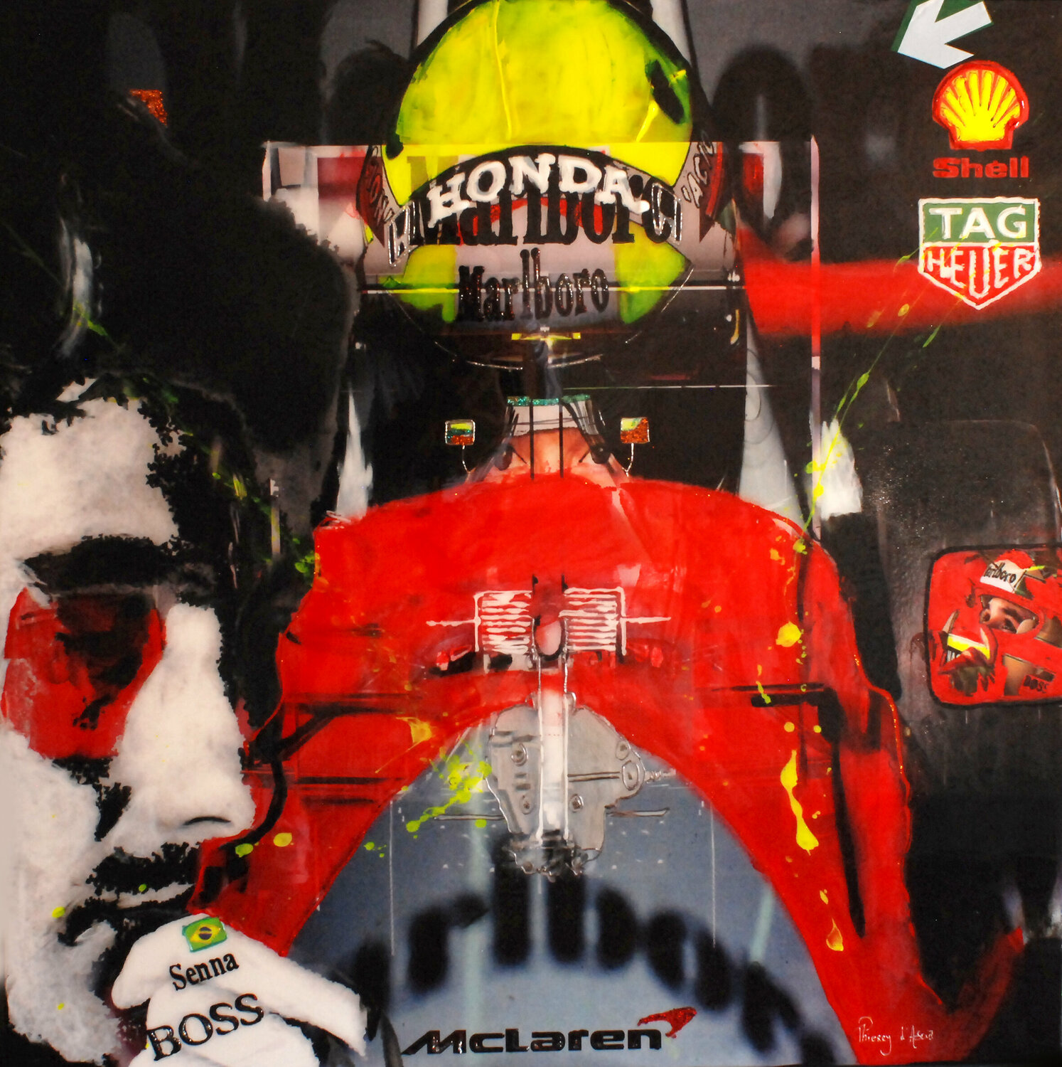 ORIGINAL] Ayrton Senna – Mike Zagorski Artwork