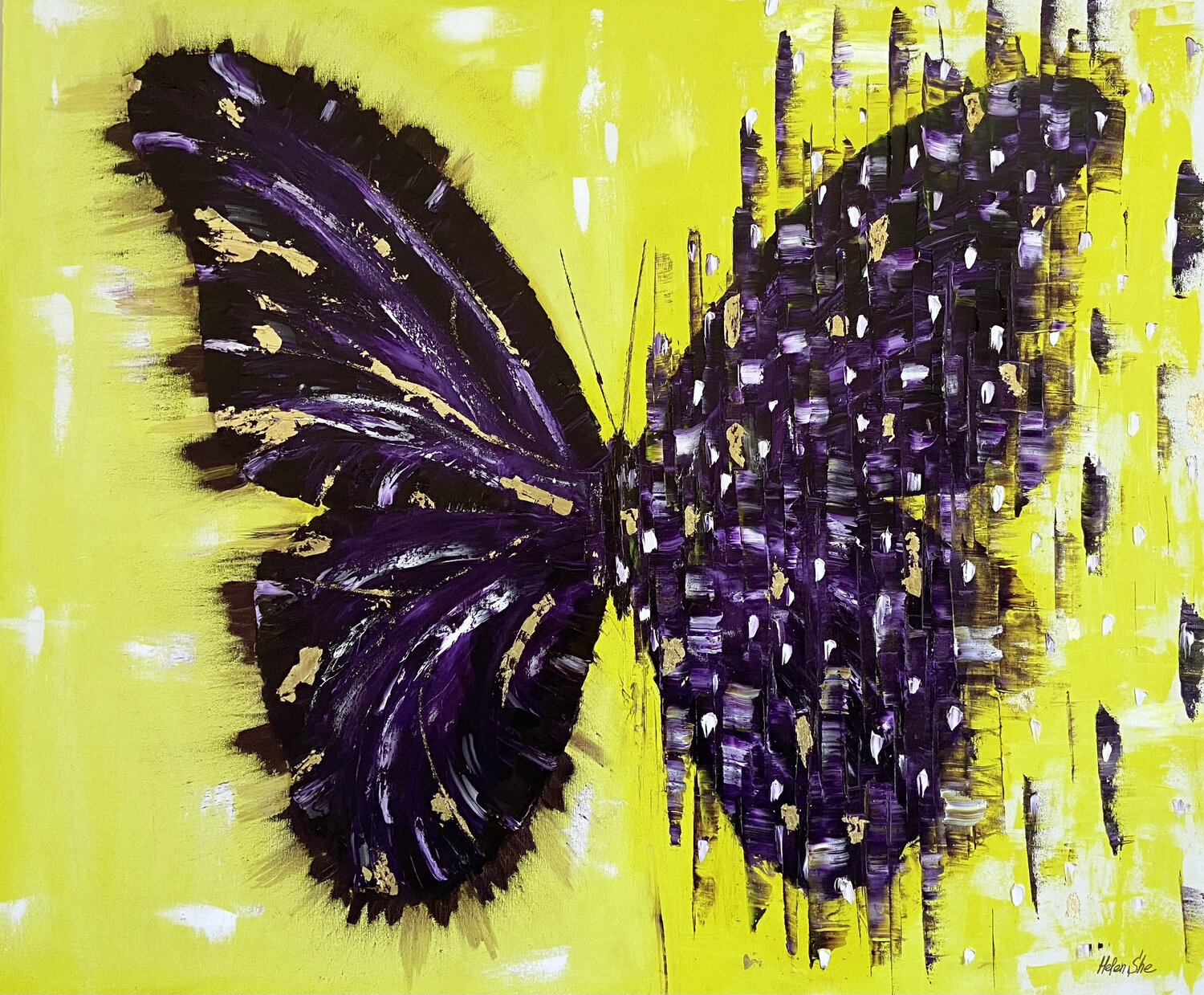 Butterfly Louis Vuitton - Cheeky Bunny - Ink on Canvas