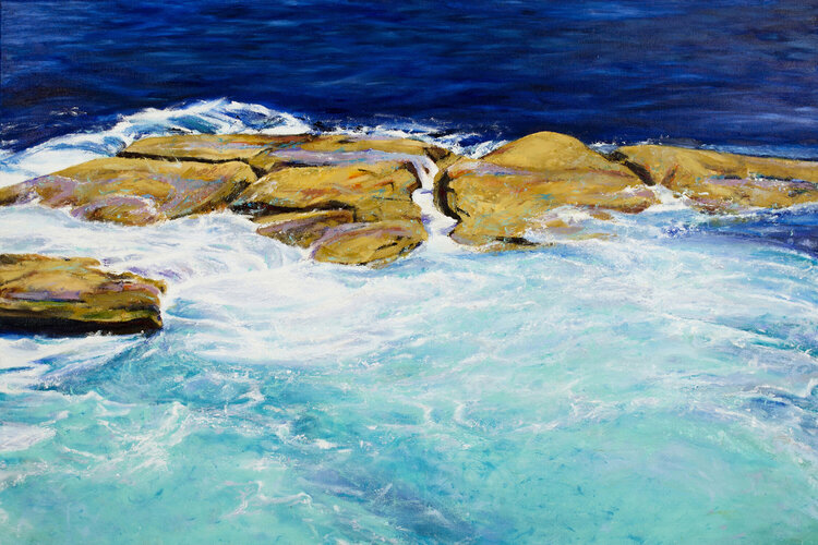 Bondi Rocks - Finger Painting