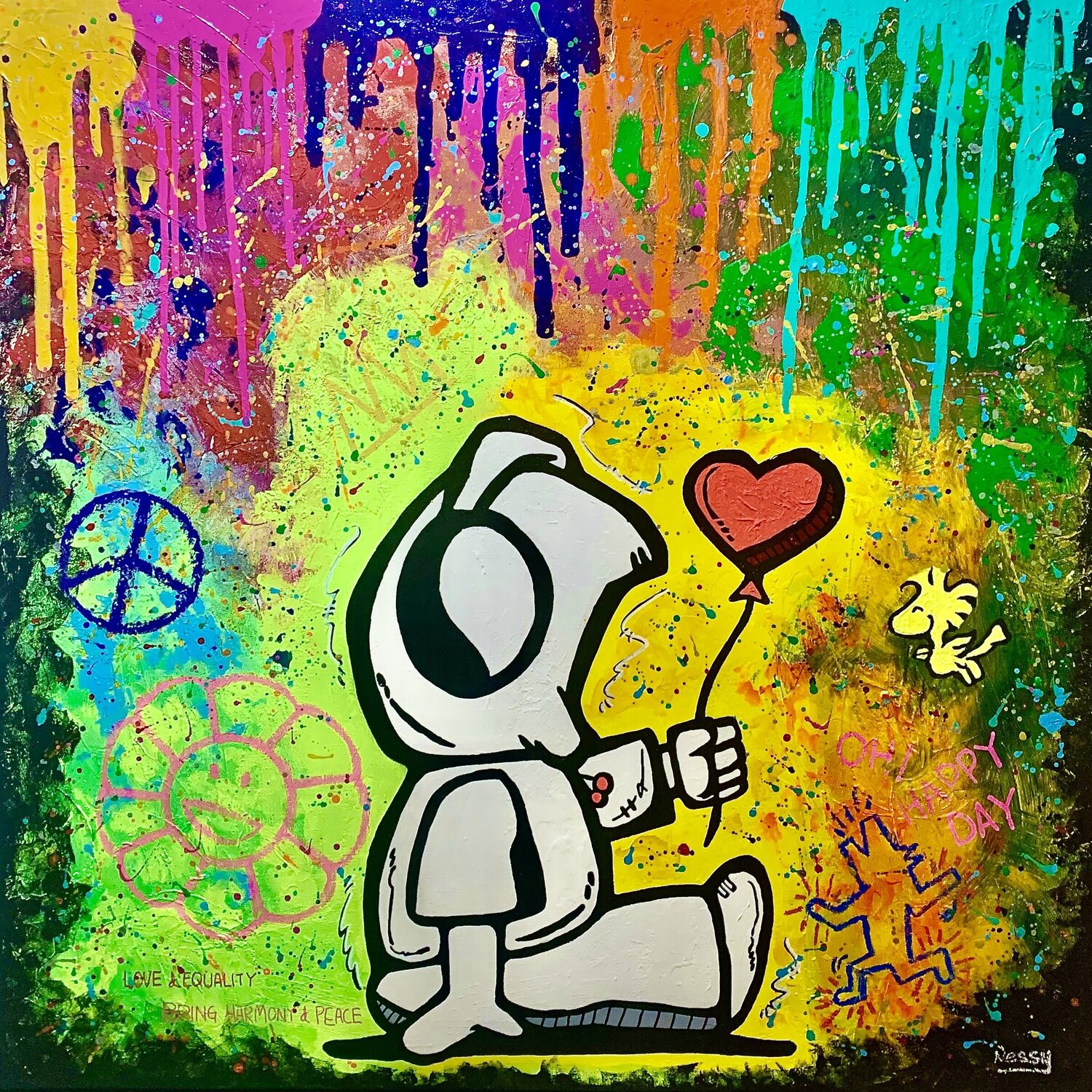 Image accompanying source report: Nessy on Turning Struggle Into Playful, Uplifting Pop Art