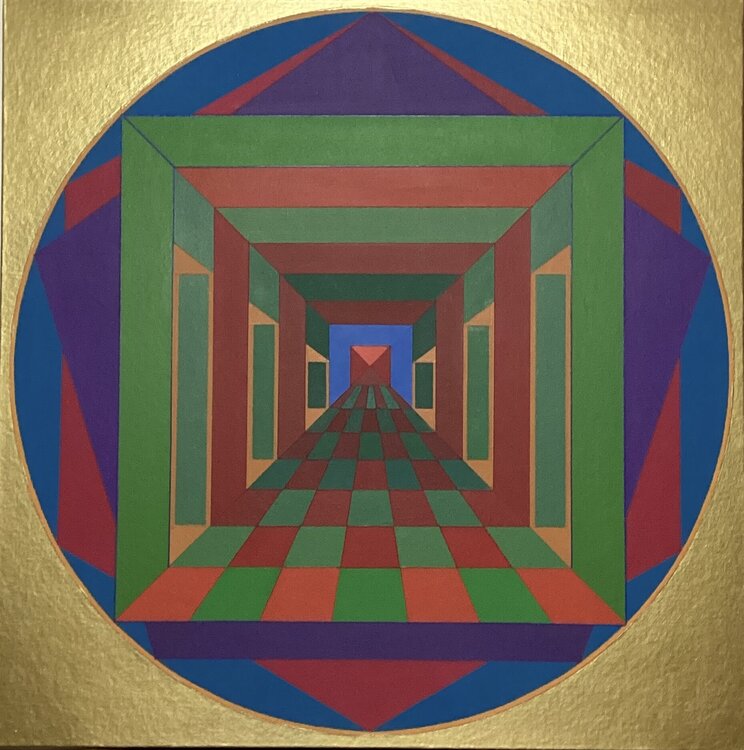 Crop circle with  Pentagon & Hexagon